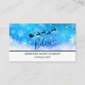 サンタクロースと彼飛んでいるのトナカイ信じ- 名刺 (正面)