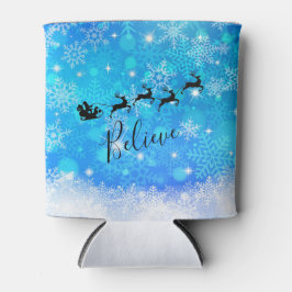 サンタクロースと彼飛んでいるのトナカイ信じ- 缶クーラー