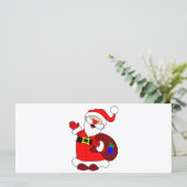 サンタクロースと抱き枕クリップアート (スタンド正面)