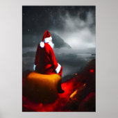 サンタクロースと景色 | AIアートポスター ポスター (正面)