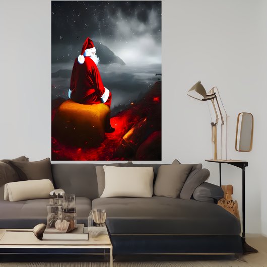 サンタクロースと景色 | AIアートポスター ポスター