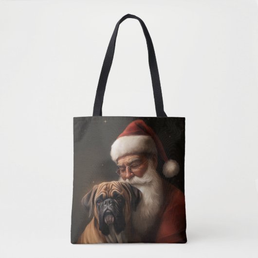 サンタクロースと楽しむクリスマス トートバッグ (正面)