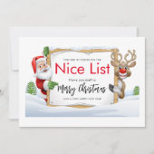サンタクロースと赤い鼻トナカイいいリスト シーズンカード (正面)