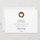 サンタクロースと赤い鼻トナカイいいリスト シーズンカード (裏面)