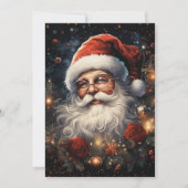 サンタクロースと赤のバラ シーズンカード (正面)