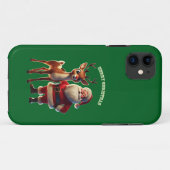 サンタクロースと赤鼻のトナカイのURM Case-Mate iPhoneケース (裏面(横))