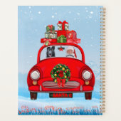 サンタクロースと車で黒いドイツの羊飼い犬 プランナー手帳 (裏面)