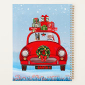 サンタクロースと車に乗ったドイツの羊飼い犬 プランナー手帳 (裏面)