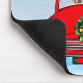 サンタクロースと車に乗ったドイツの羊飼い犬 マウスパッド (コーナー)