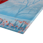 サンタクロースと車に乗ったワイマランアドッグ カッティングボード (角)