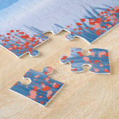 サンタクロースと車に乗ったワイマランアドッグ ジグソーパズル (側面)