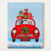 サンタクロースと車に乗ったワイマランアドッグ プランナー手帳 (裏面)