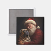 サンタクロースと過ごすシャーペイのクリスマス マグネット (正面/裏面)