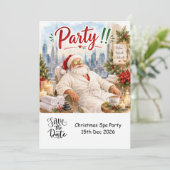 サンタクロースと過ごす7月のクリスマスパーティー Save the date 招待状 (スタンド正面)