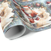 サンタクロースと野球のクリスマス ラッピングペーパー (ロールコーナー)