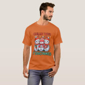 サンタクロースと雪だるまのクリスマス Tシャツ (正面フル)