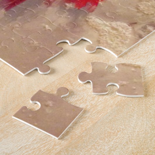 サンタクロースと雪だるまの降雪 ジグソーパズル (側面)