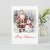 サンタクロースと雪だるまフレンズ シーズンカード (スタンド正面)