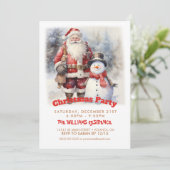 サンタクロースと雪だるまフレンズ 招待状 (スタンド正面)