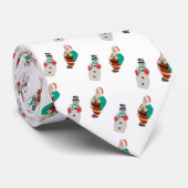 サンタクロースと雪だるま ネクタイ (ロール)