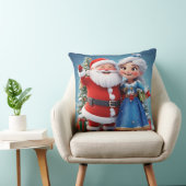 サンタクロースと雪女祝のクリスマス クッション (椅子)
