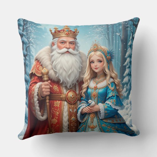 サンタクロースと雪女祝のクリスマス クッション (裏面)