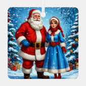 サンタクロースと雪姫 メタルオーナメント (裏面)