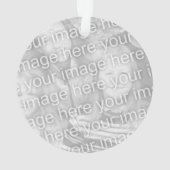 サンタクロースと顔マスクのカスタムクリスマス写真 オーナメント (裏面)