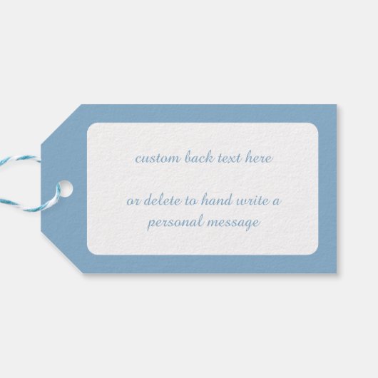 サンタクロースと飛行機のヴィンテージ飛んでいるクリスマス ギフトタグ (裏面横)