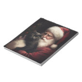 サンタクロースと黒猫のクリスマスデザイン ノートパッド (回転)