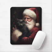 サンタクロースと黒猫のクリスマス  マウスパッド (マウス)