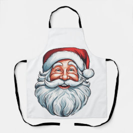 サンタクロースにこしている顔 エプロン