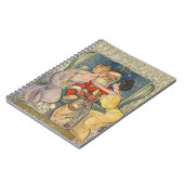 サンタクロースにキスするビンテージクリスマスカード ノートブック (左側)