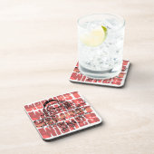 サンタクロースにクリスマスを祝う コースター (右側)