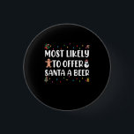 サンタクロースにビールを飲ませる可能性がおもしろい最も高い 缶バッジ<br><div class="desc">1</div>