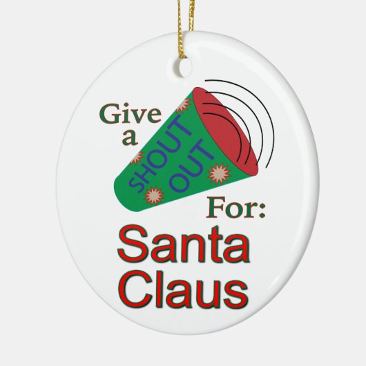 サンタクロースに大声で叫ぶ セラミックオーナメント (左)