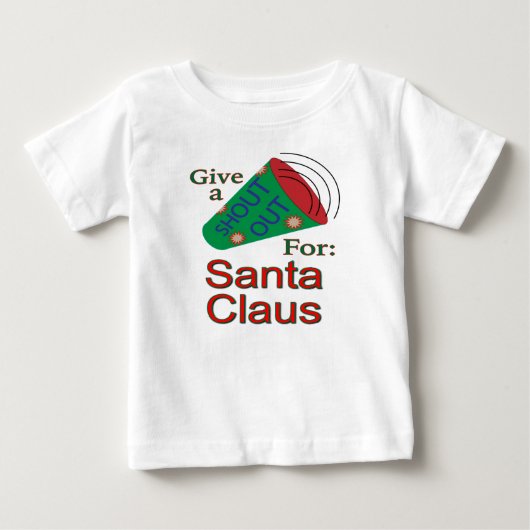 サンタクロースに大声で叫ぶ ベビーTシャツ (正面)