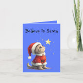 サンタクロースに扮したサンタ カード (正面)