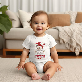 サンタクロースに最も近いカスタムクリスマスおもしろいグループ ベビーボディスーツ