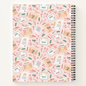 サンタクロースに贈るかわいい手紙とメールのクリスマスパターン ノートブック (裏面)