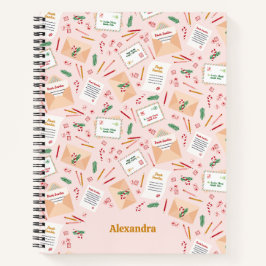 サンタクロースに贈るかわいい手紙とメールのクリスマスパターン ノートブック