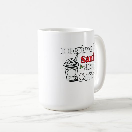 サンタクロースに関するクリスマスことわざ付きコーヒーカップ コーヒーマグカップ (正面右)