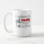 サンタクロースに関するクリスマスことわざ付きコーヒーカップ コーヒーマグカップ (左)