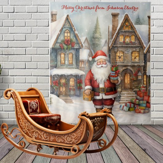 サンタクロースのいるクリスマス・ヴィレッジ タペストリー