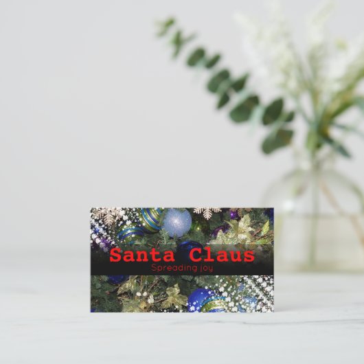 サンタクロースのおもしろいまたはプロフェッショナル用の名刺 名刺 (スタンド正面)