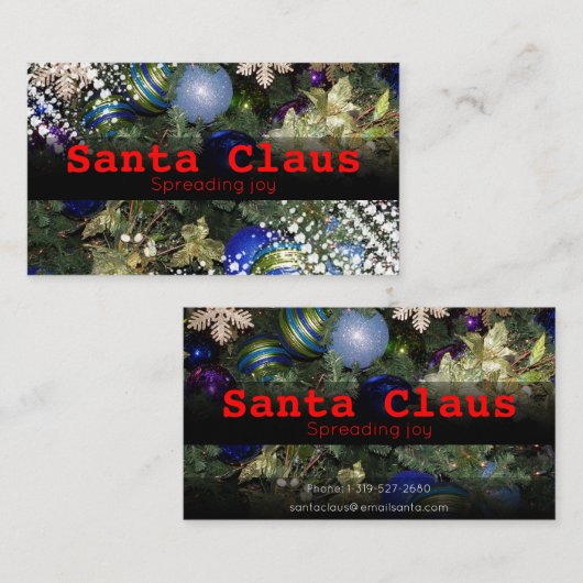 サンタクロースのおもしろいまたはプロフェッショナル用の名刺 名刺 (正面/裏面)