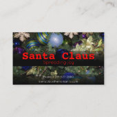 サンタクロースのおもしろいまたはプロフェッショナル用の名刺 名刺 (裏面)