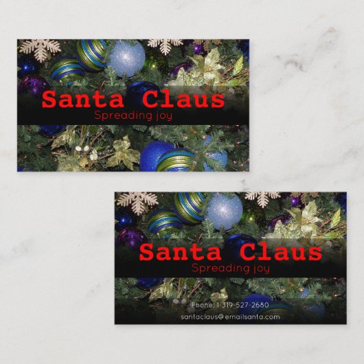 サンタクロースのおもしろいまたはプロフェッショナル用の名刺 名刺 (正面/裏面)