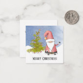 サンタクロースのお客様メリークリスマス ノートカード (正面/裏面インサイチュ)