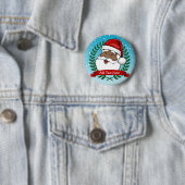 サンタクロースのすてきな民族のクリスマス 缶バッジ (インサイチュ)